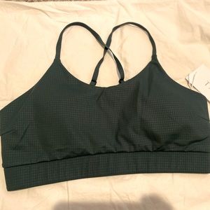 NWT Tavi Bra mid rise hunter green sports bra